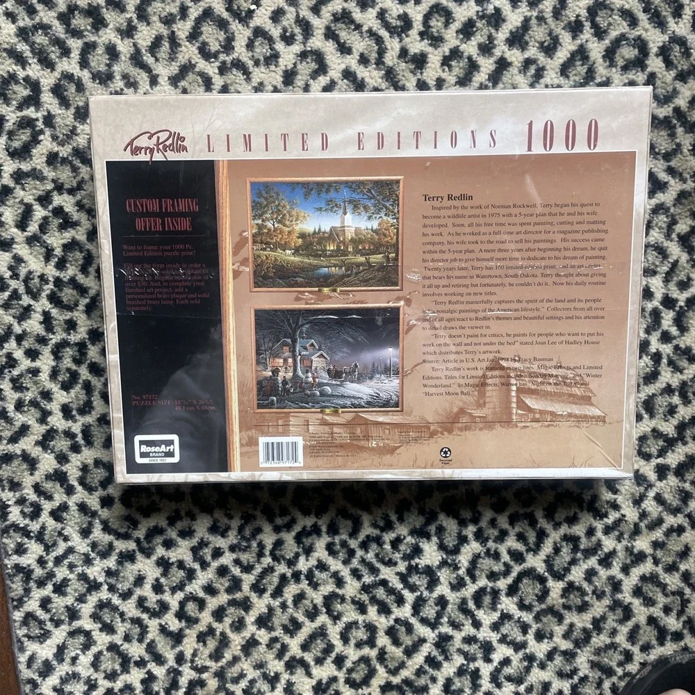 Terry‎ Redlin Limited Edition 1000 PC Jigsaw Puzzle Winter Wonderland NEW Sealed